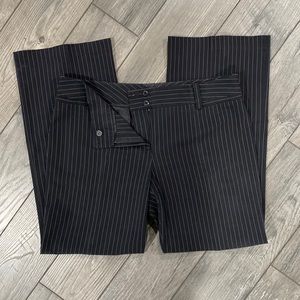 ABstudio black pin strip dress pants. Size 14.
